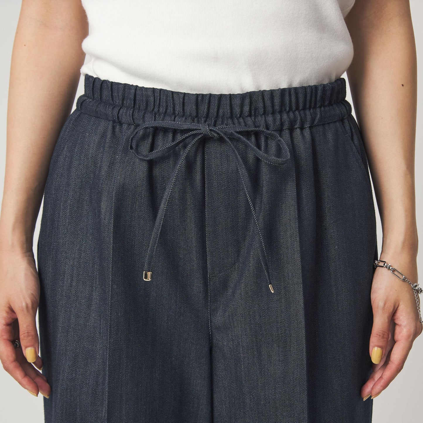 ［size SHORT/TALLあり］ニーハイフレアパンツ デニム 2 ストレッチ