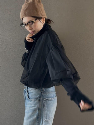 チュールブラウスキャミソールセット