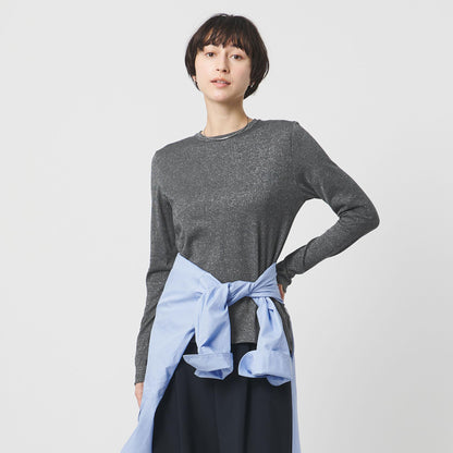 ラメ テンジク ロングスリーブ カットソー