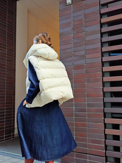 リブニットエコダウンベスト