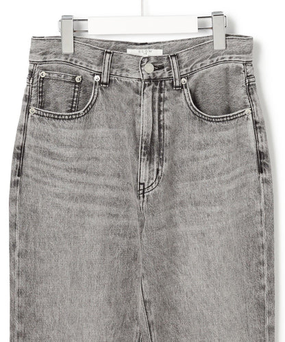 スリット ストレート デニム