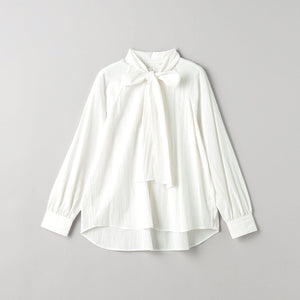 【WEB限定 Wardrobe DAILY MINIMAL】リボンタイブラウス -2WAY/ウォッシャブル-