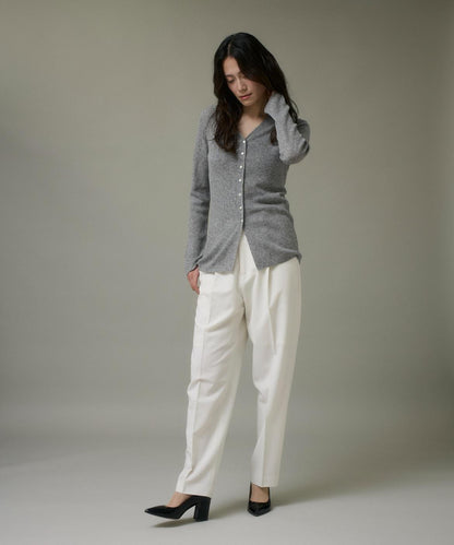 Vネックリブニットカーディガン《Melty air wool》