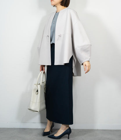 カットジョーゼットウエストマークブルゾン