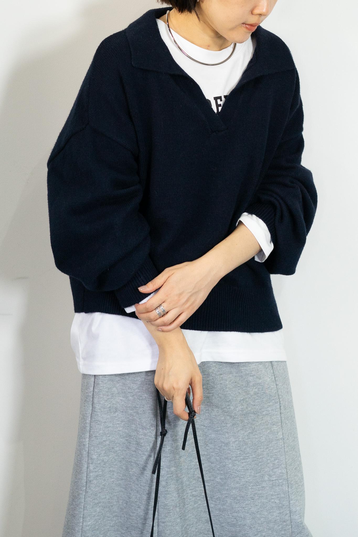 スキッパーニットプルオーバー