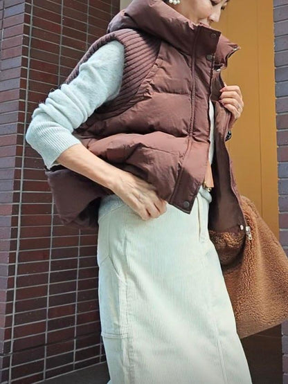 リブニットエコダウンベスト