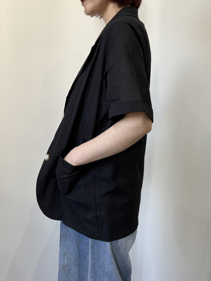 リネン半袖ジャケット