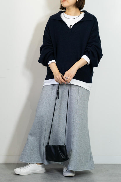 スキッパーニットプルオーバー