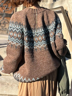 チョコレートBROWNノルディックセーター