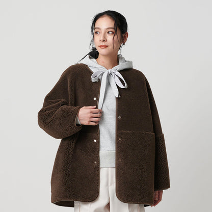 【WEB限定】ボア×フェイクムートン リバーシブルジャケット