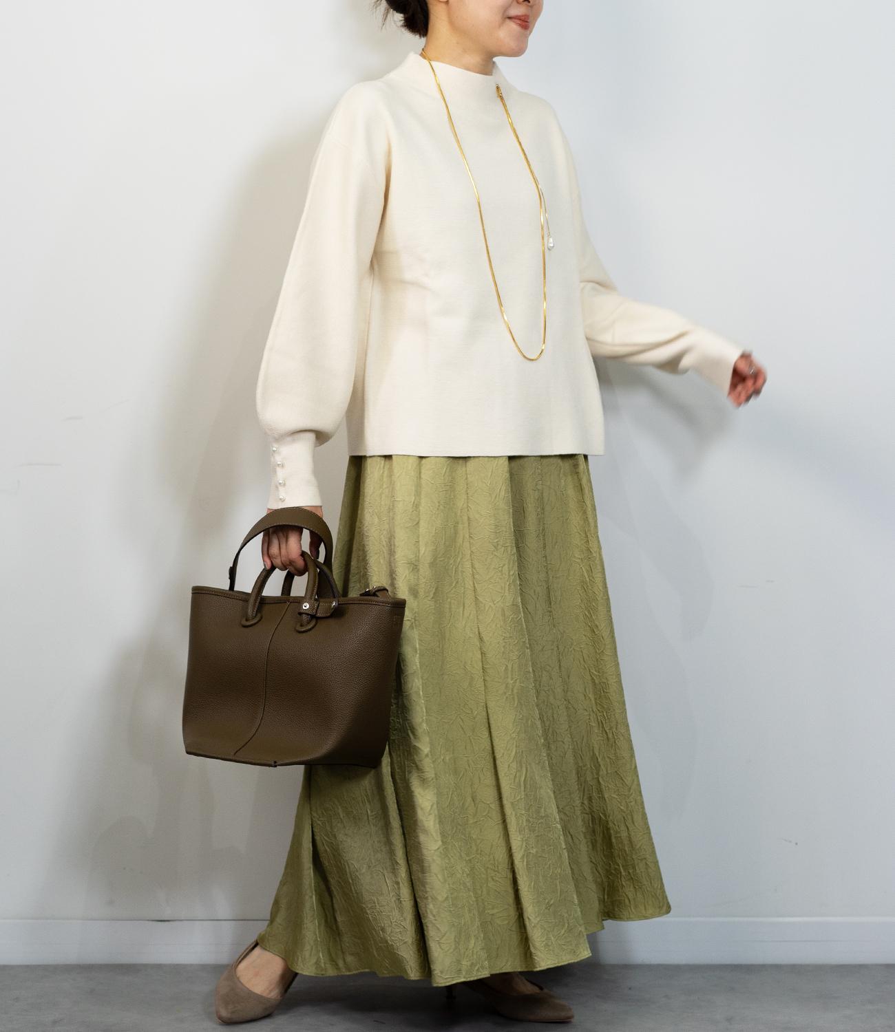 袖パールふわり袖ニット