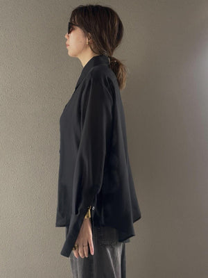 Sheer long cuffs shirt