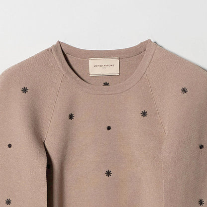 エンブロイダリー フラワー ケープニット ‐ウォッシャブル‐