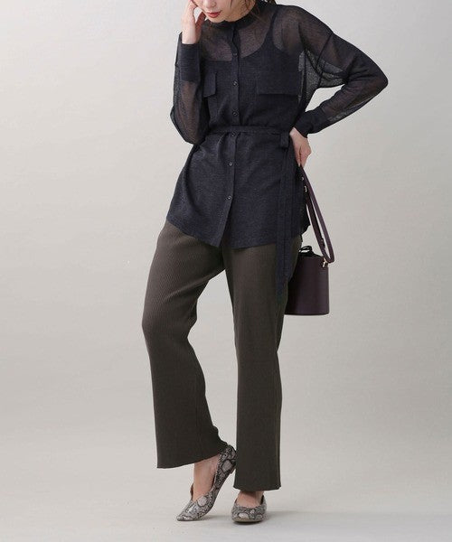 リブテレコパンツ