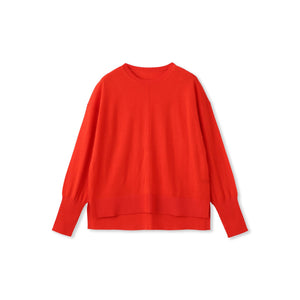 【WEB限定】ベーシックウールクルーネックニット≪洗える≫