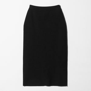 【WEB限定 Wardrobe DAILY MINIMAL】ポリエステルコットン リブニットタイトスカート ウォッシャブル