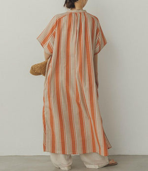 スラブコットンワンピース