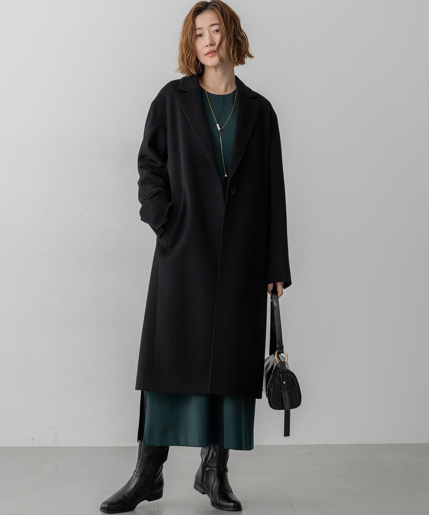 ウールカシミヤビーバー チェスター コート