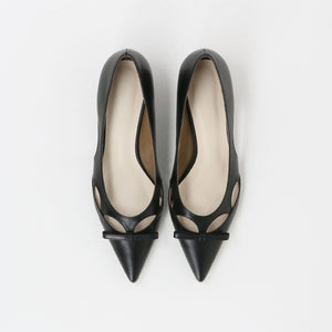 オープンアーチリボン パンプス35↑