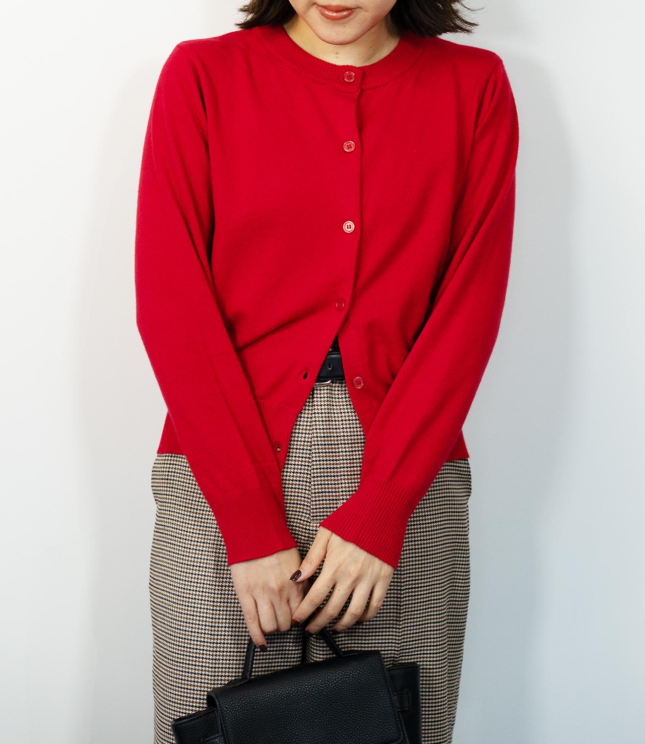 ふんわりタッチクルーネックカーディガン