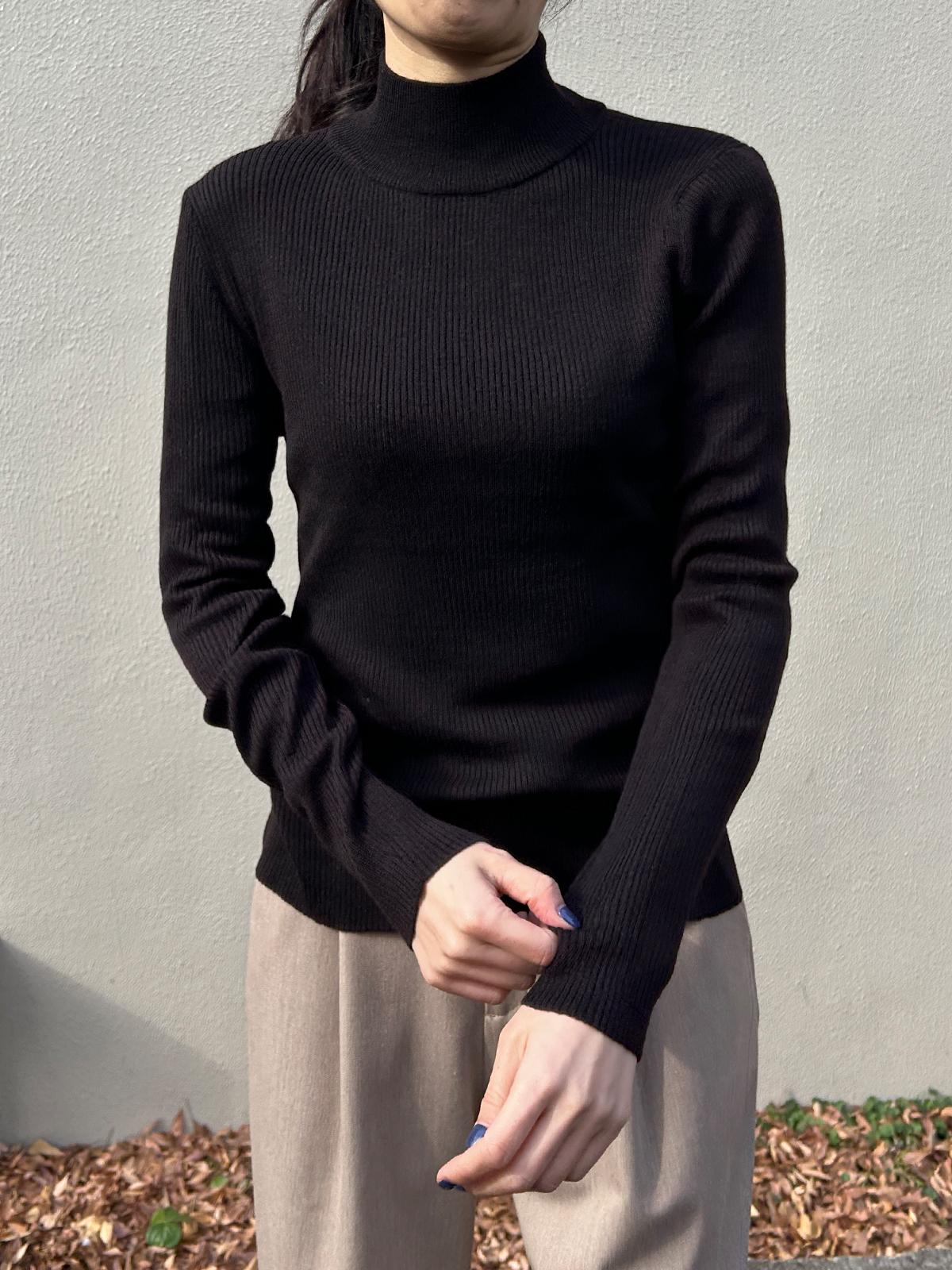 ソフトタッチタートルネックニット