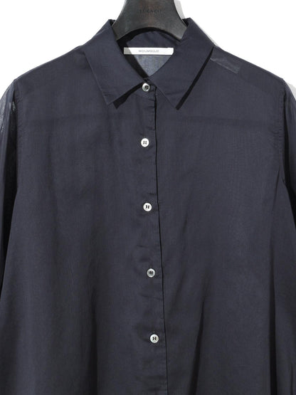 MIDIUMISOLID for Ladies シアースリットスリーブチュニックシャツ
