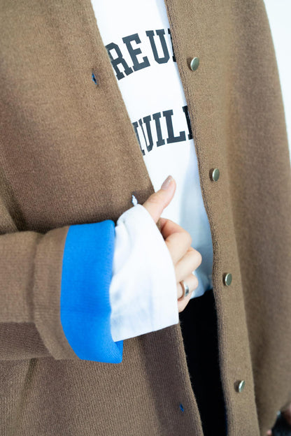 バイカラーミドルコーディガン