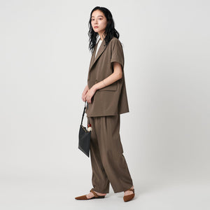 【WEB限定 Wardrobe DAILY MINIMAL】ハーフスリーブ ドルマンジャケット -ウォッシャブル-