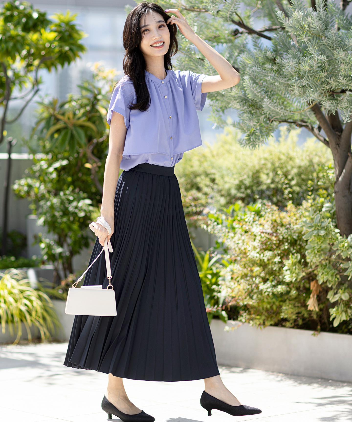 ウーステッドエステル  プリーツスカート