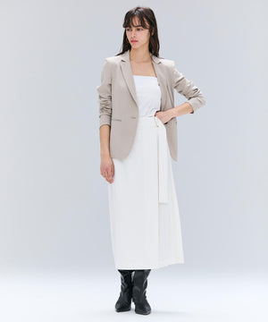 ZEPHYR / ウールライクアシンメトリープリーツスカート