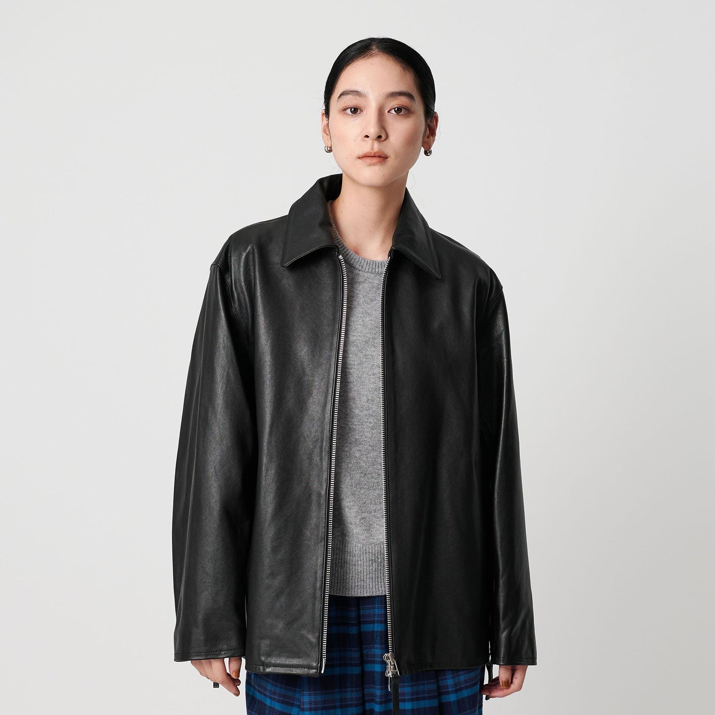 シープレザー フロントジップ ジャケット