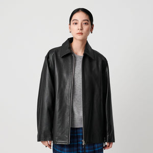 シープレザー フロントジップ ジャケット