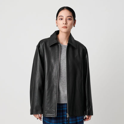 シープレザー フロントジップ ジャケット