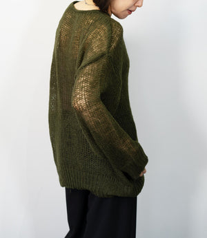 メッシュニットトップス