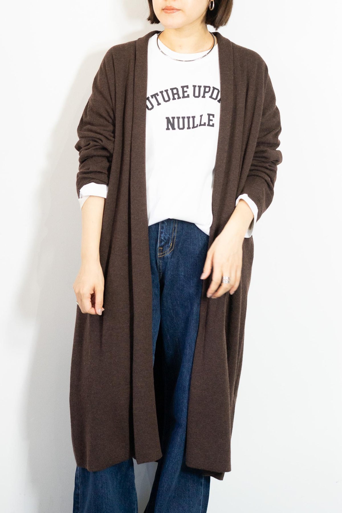 ロングニットカーディガン