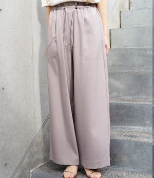 ウエストドロストイージーワイドパンツ