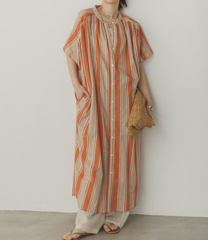 スラブコットンワンピース