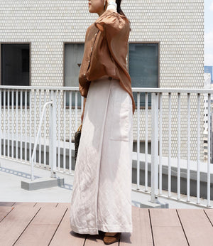 2wayシアーサテンブラウス