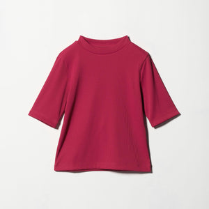 ニットライク モックネック カットソー