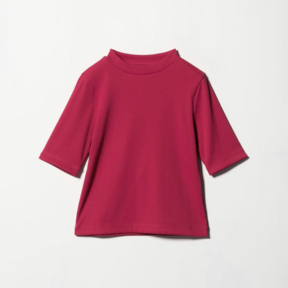 ニットライク モックネック カットソー