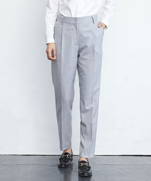 サマーウール混テーパードパンツ