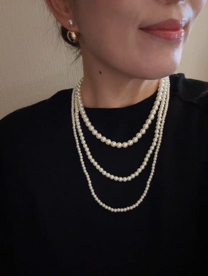 3連パールネックレス