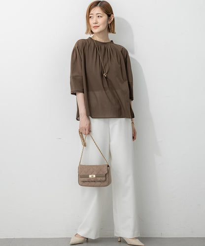 スエード キルティング ショルダーバッグ