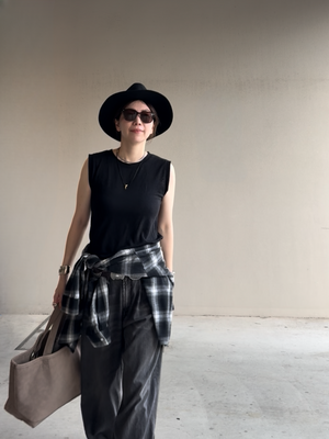 コットンチェックシャツ