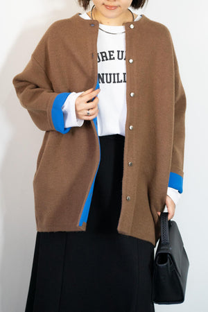 バイカラーミドルコーディガン