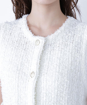 ツイーディーニットジレ