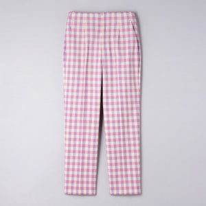 シャイニー ギンガムチェック パンツ