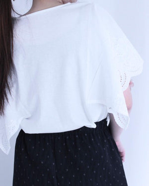 レースドッキングオーバーTシャツ