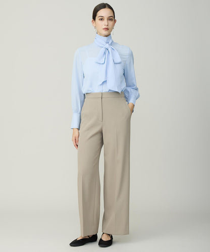 セルロースシルクビエラ ボウタイ付きブラウス