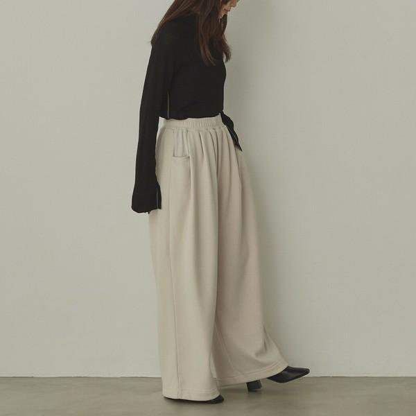 あったかポンチベロアボンディングワイドパンツ